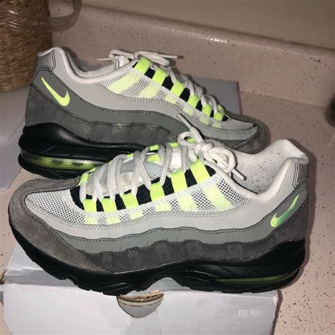 Lime Green and Grey Nike Shoes 